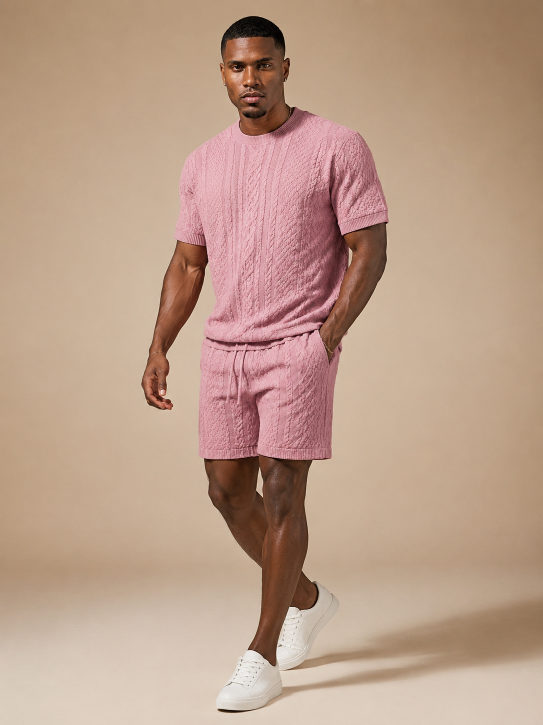 The Executive Leisure Textured Knit Set