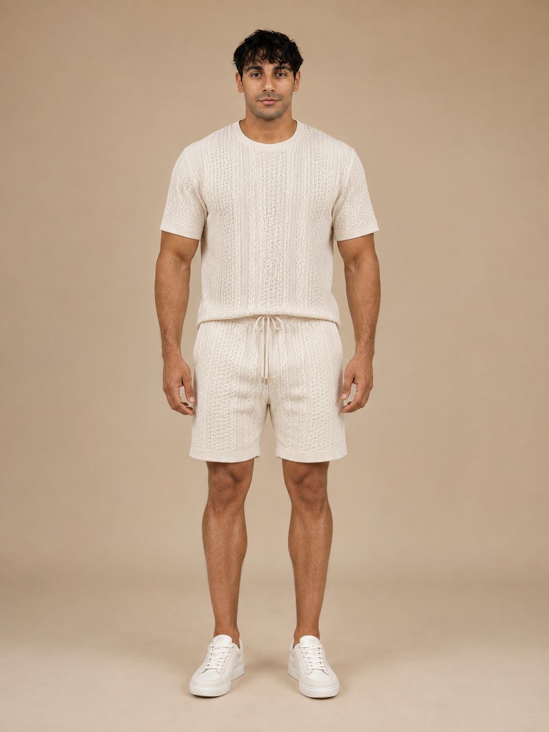 The Executive Leisure Textured Knit Set