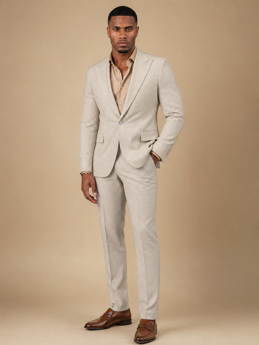 Luke Seersucker Men's Suit