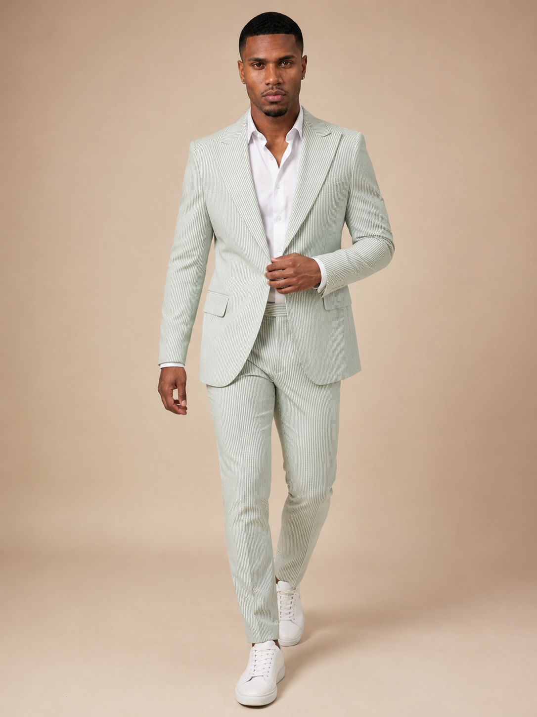 Luke Seersucker Men's Suit
