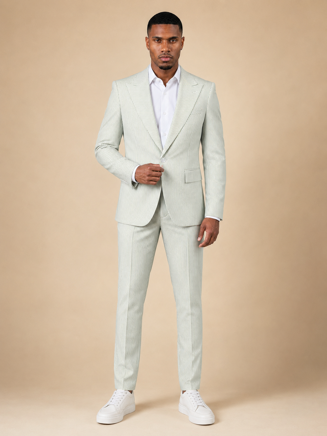 Luke Seersucker Men's Suit