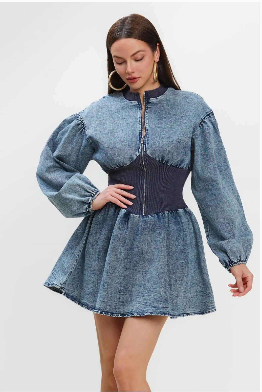 Lyric Denim Skater Dress