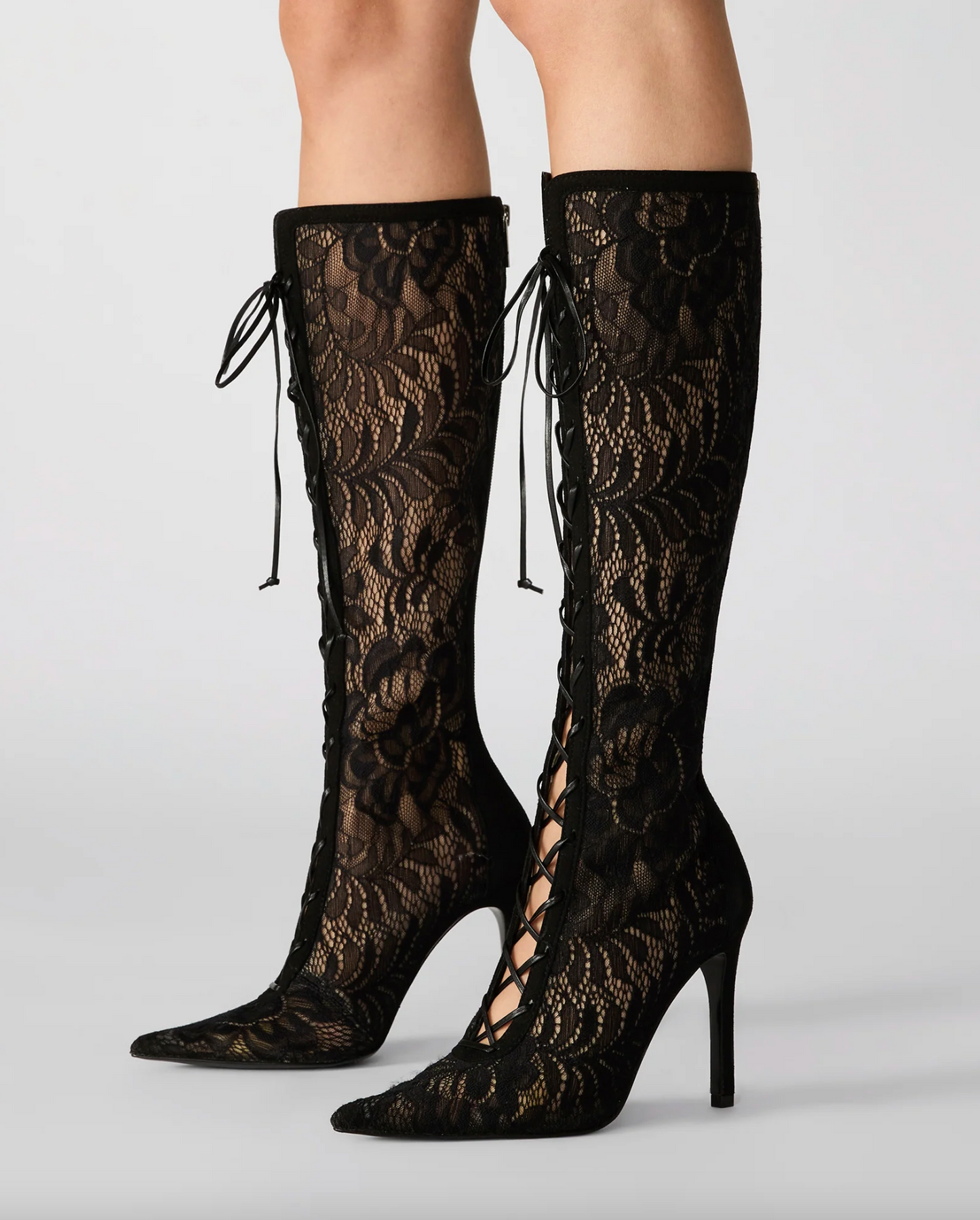Steve Madden "Maxine" Black Lace Boot