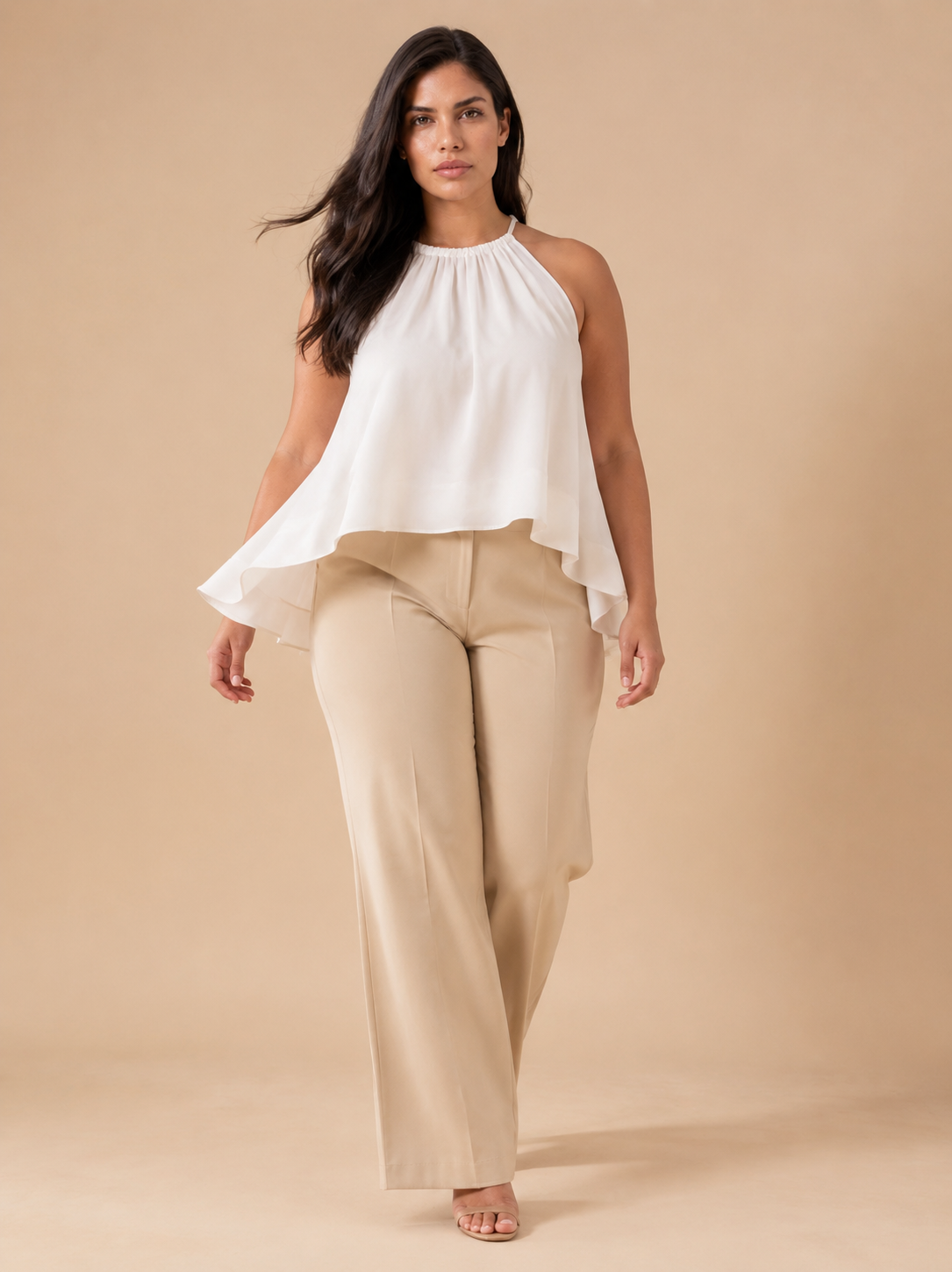 The Santorini Luxe Draped Halter Top