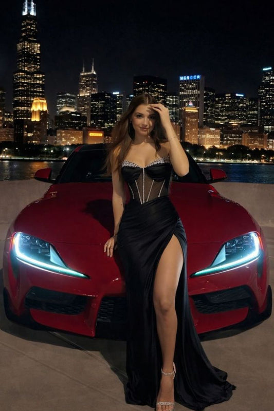 Night life strapless dress