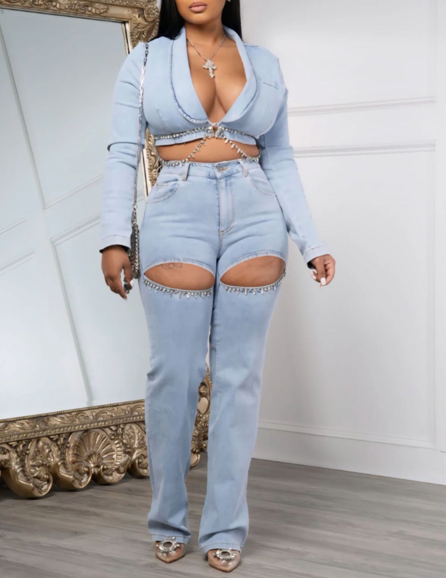 Cloud Denim 2pc Set