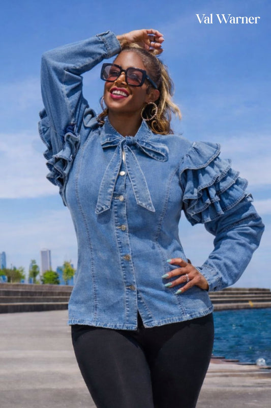 Davia Denim Top