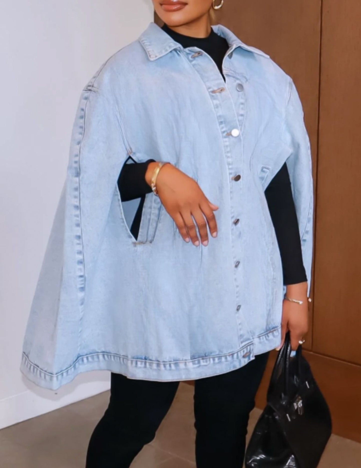 Daisy Denim Cape