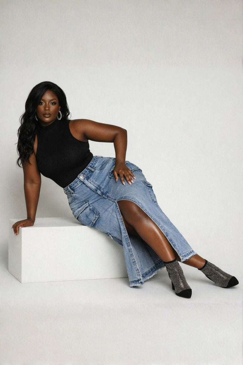 Denim Cargo Skirt Perfect Fit collection