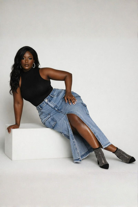 Denim Cargo Skirt Perfect Fit collection