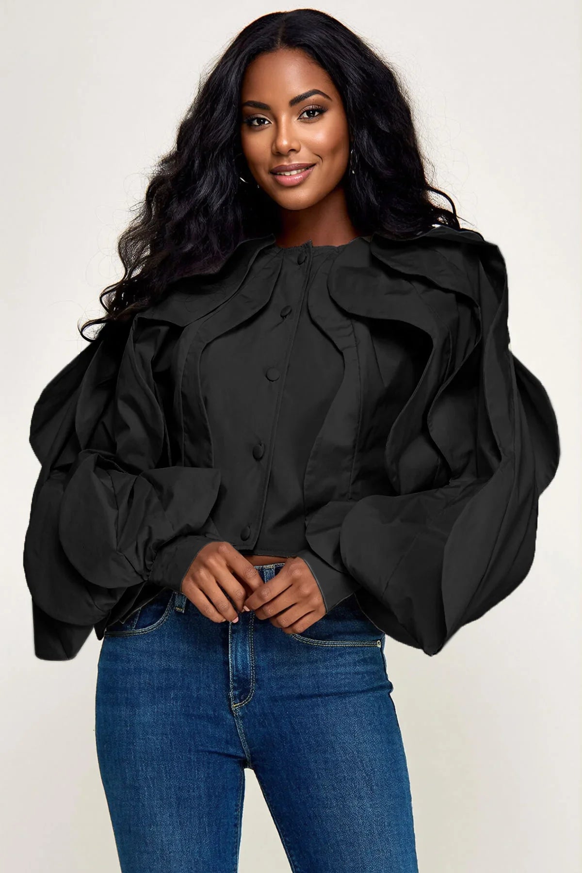 Wave Windbreaker Top