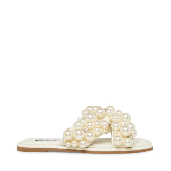 Steve Madden Leather and Pearl Mule Sandal