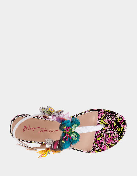 Betsey Johnson “Butterfly” jeweled sandal