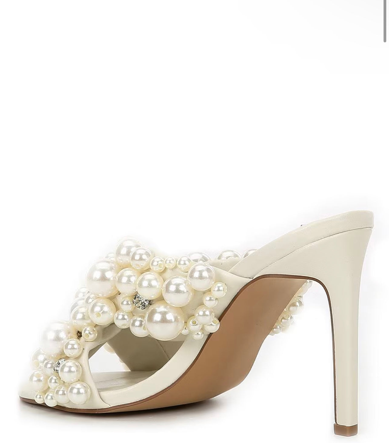 Steve Madden Mirabella Leather and Pearl Heel