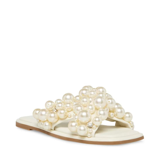 Steve Madden Leather and Pearl Mule Sandal