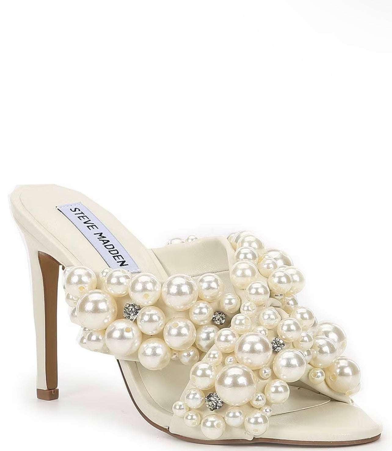 Steve Madden Mirabella Leather and Pearl Heel