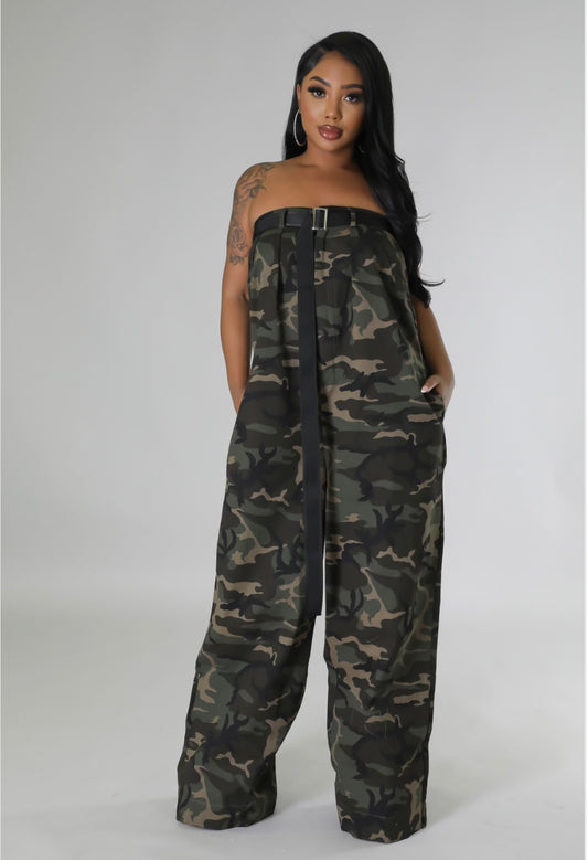 Oversized Camo Jumpsuit