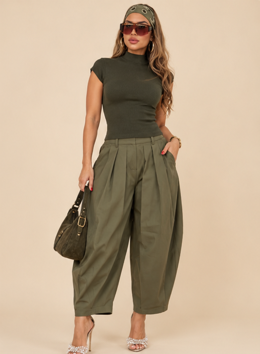 Essential Luxe Ribbed Mock Neck Top