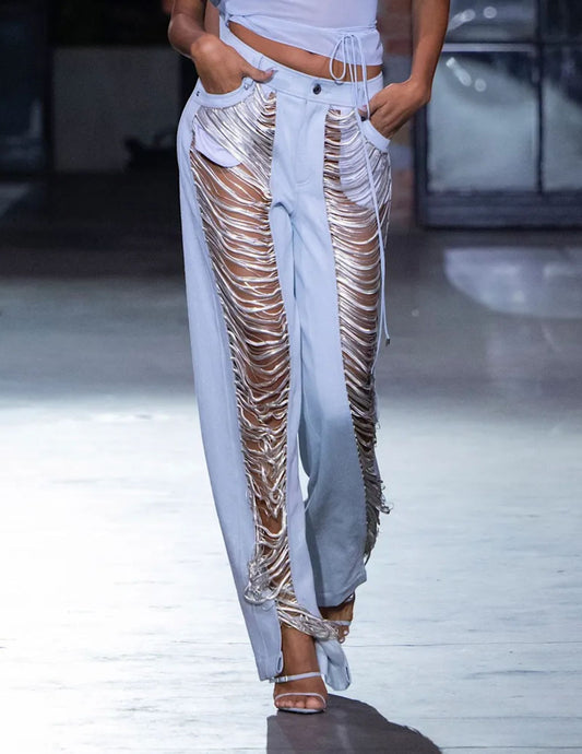 Light denim jeans