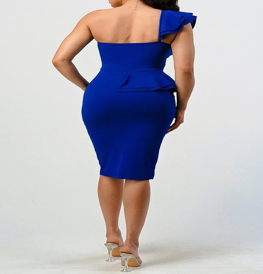 Plus Size Ruffle Dress