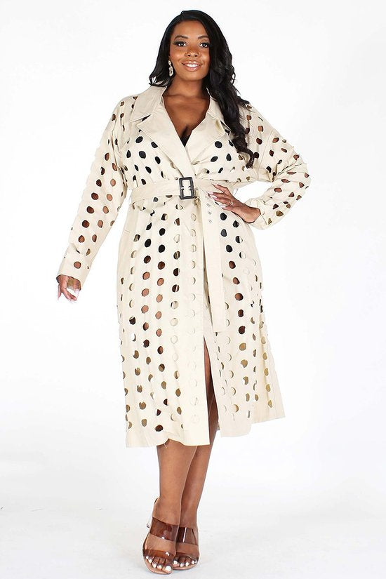 Perforated Trench Coat