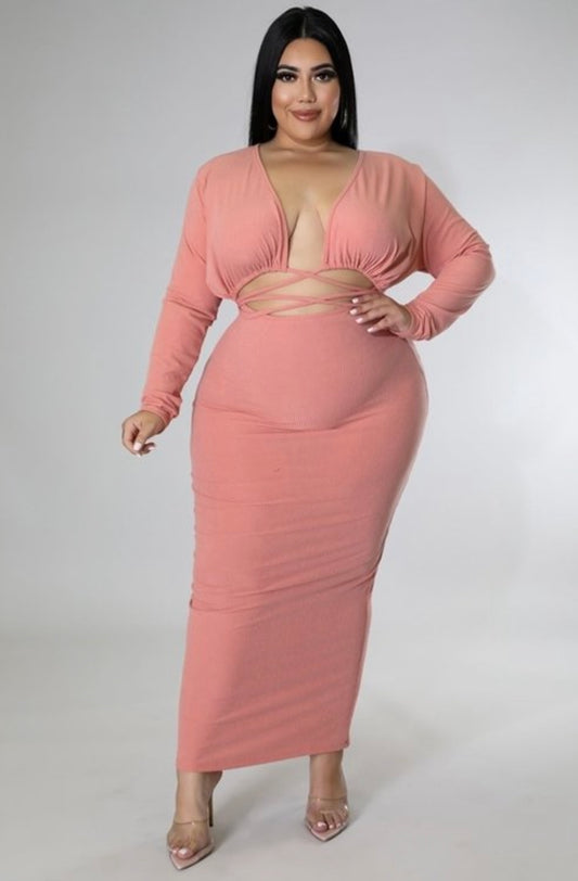 Peach me dress curvy collection