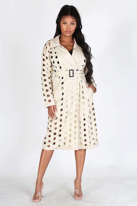 Perforated Trench Coat