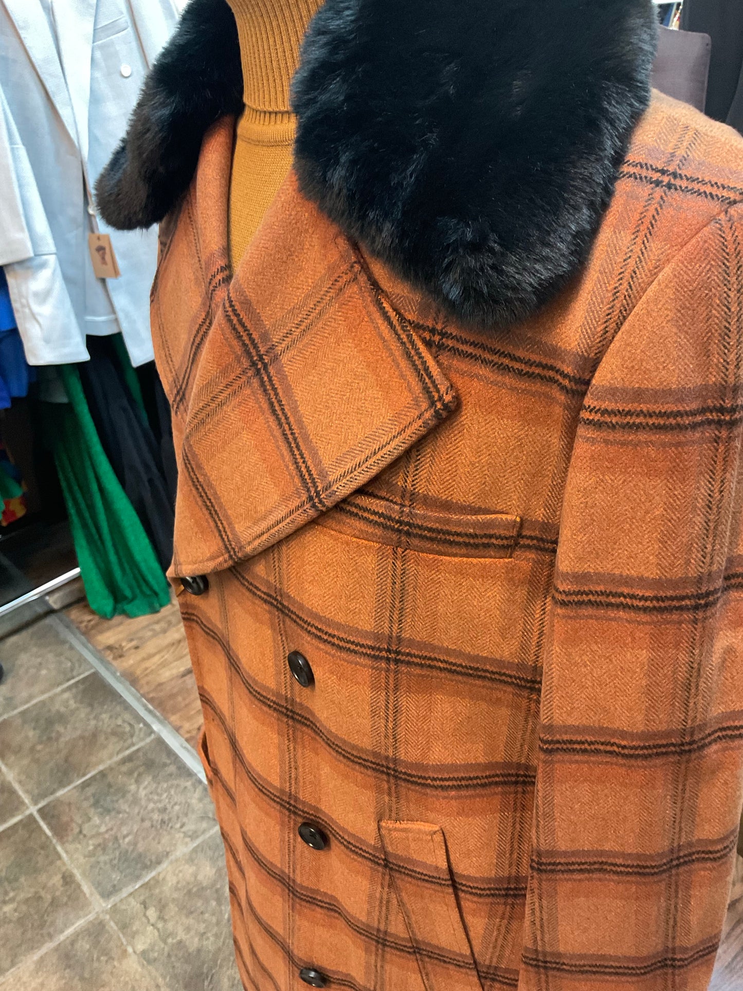 Denzel Brown Hazel Double Breasted Coat